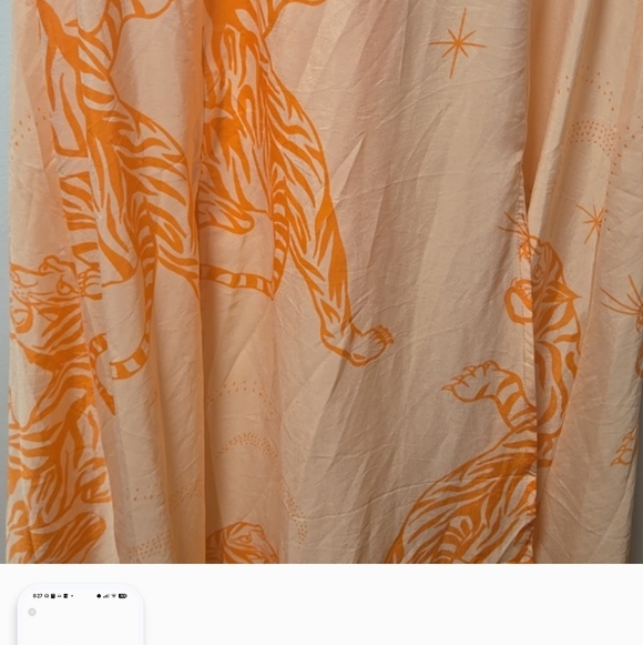 Chic Peach Patterned Maxi Dress - Picture 9 of 9